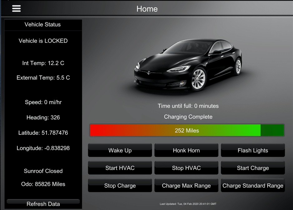 Tesla Driver Interface