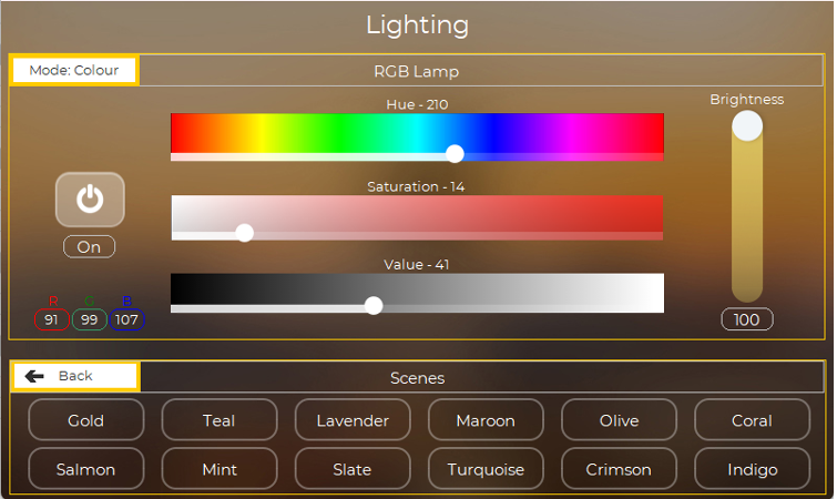 Shelly RGB interface for RTI